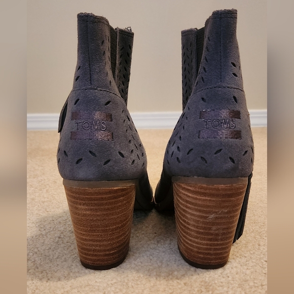 Dark Grey Toms Wedges - Picture 3 of 5